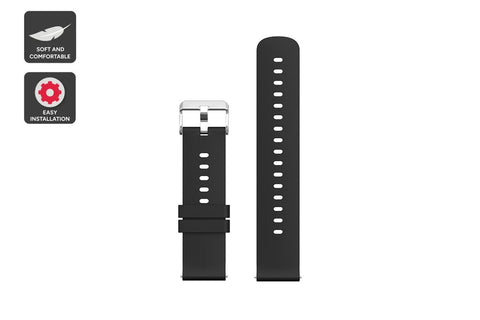 Silicone Strap for Kogan Pulse 3 Smart Watch (Classic Black)