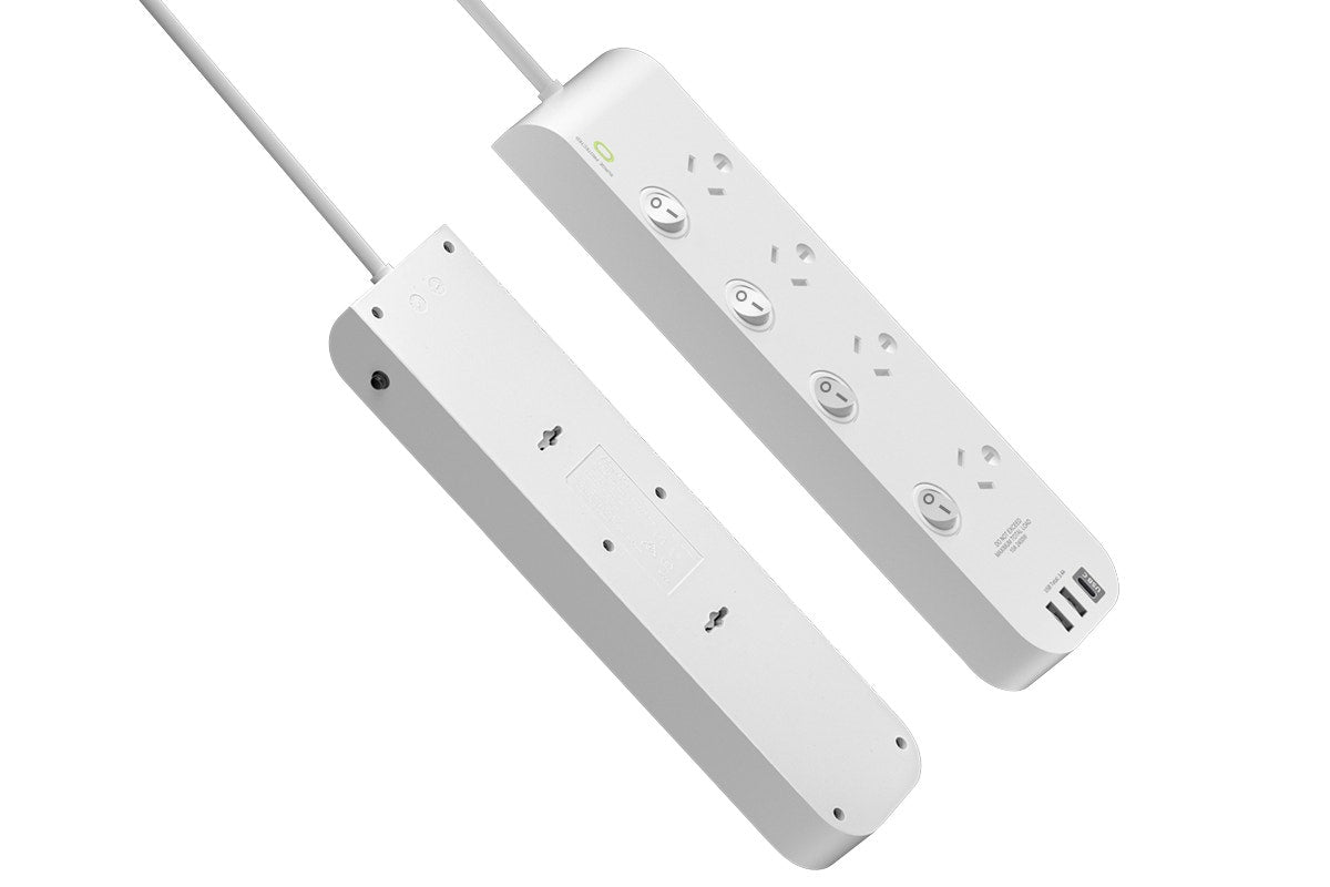 Kogan 4-Way Surge Protect Power Board with 2 USB-A & 1 USB-C Ports