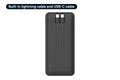 Kogan TravelBoost 20000mAh 20W PD Power Bank with Built-in USB-C & Lightning Cable