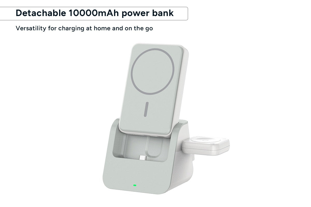 Kogan MagPulse 3-in-1 Wireless Charging Dock + 10000mAh MagSafe-Compatible Power Bank