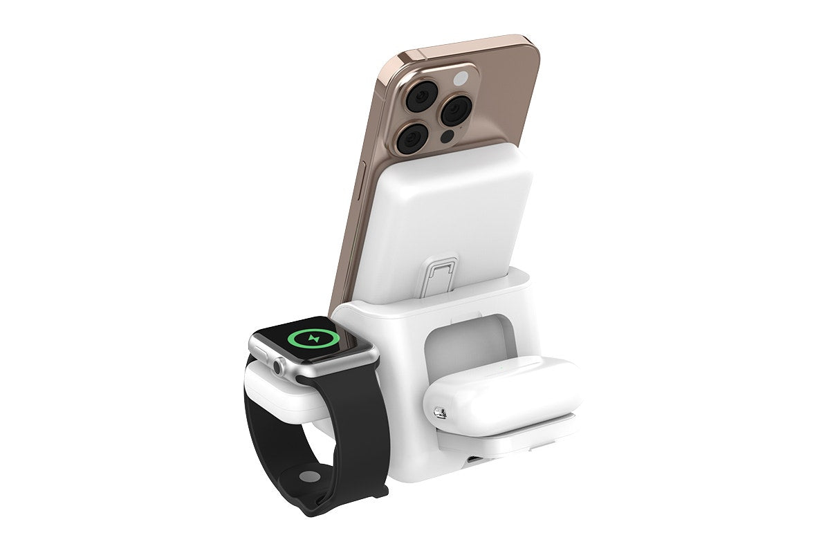 Kogan MagPulse 3-in-1 Wireless Charging Dock + 10000mAh MagSafe-Compatible Power Bank