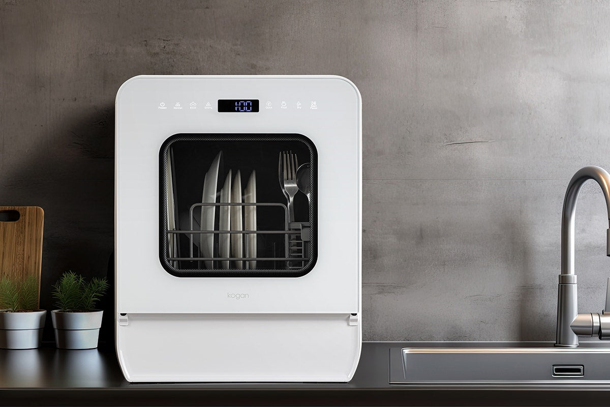 Kogan Portable Benchtop 3 Place Dishwasher (White)
