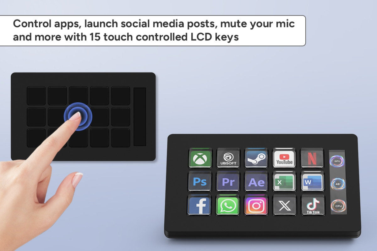 Kogan Stream Deck with 15 Programmable Keys