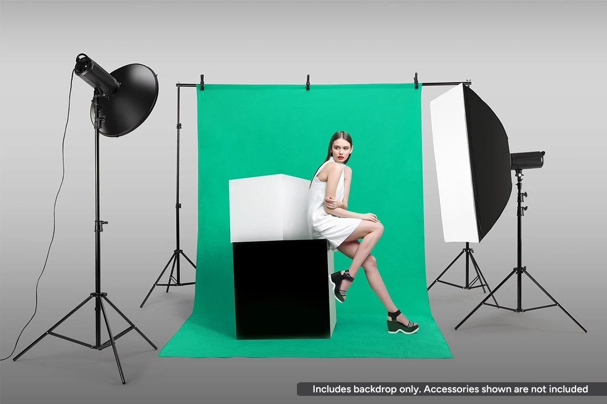 Kogan Photography Backdrops Set (Green/White/Black, 3 Pack)