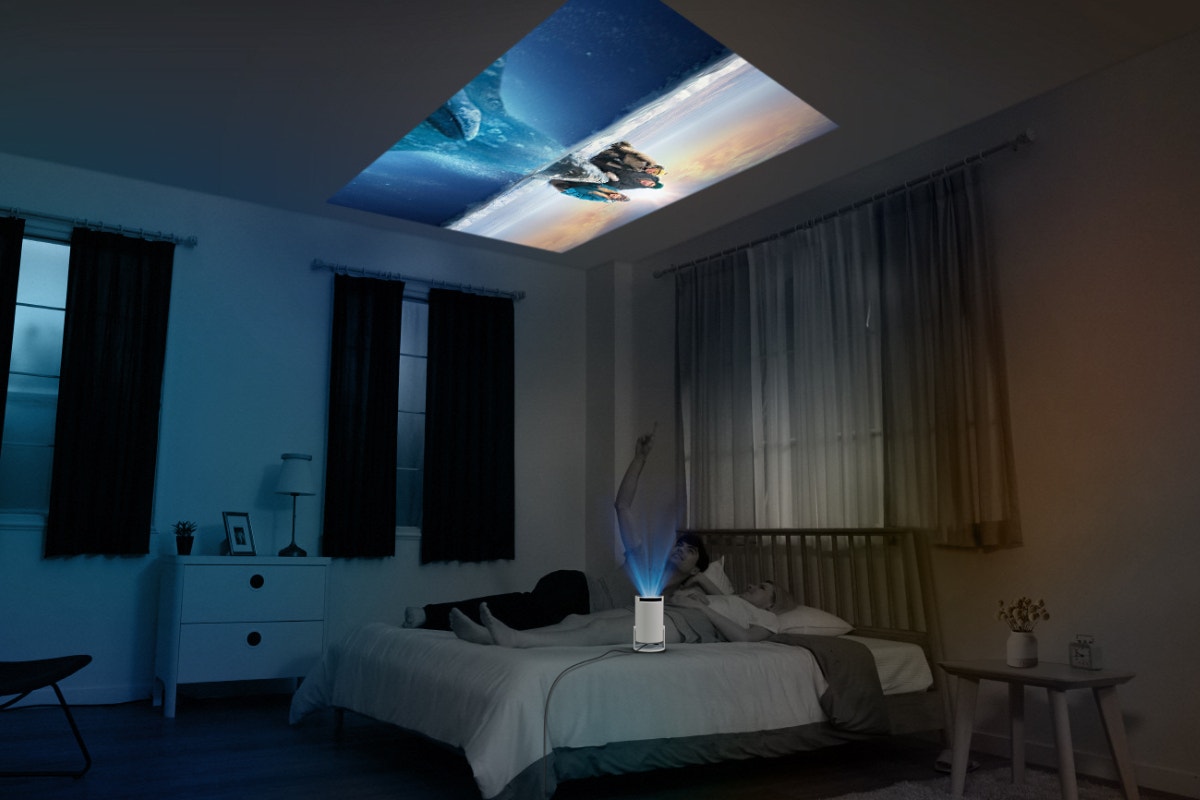 Kogan Freestyle Wi-Fi Projector with 100'' Projector Screen