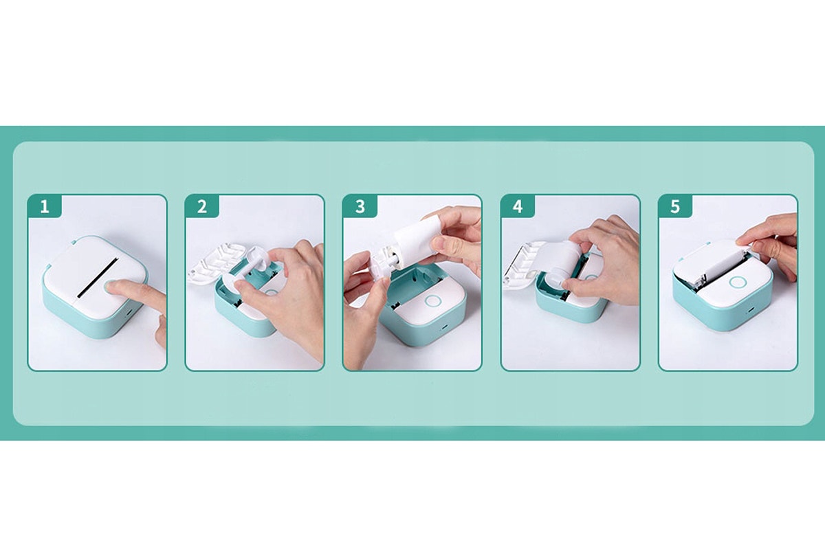 Kogan Mini Inkless Printer and Sticker Maker (Green)