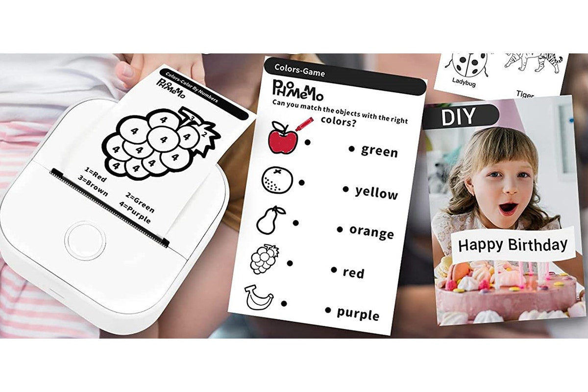 Kogan Mini Inkless Printer and Sticker Maker - White - SuperSaverAU - view 9