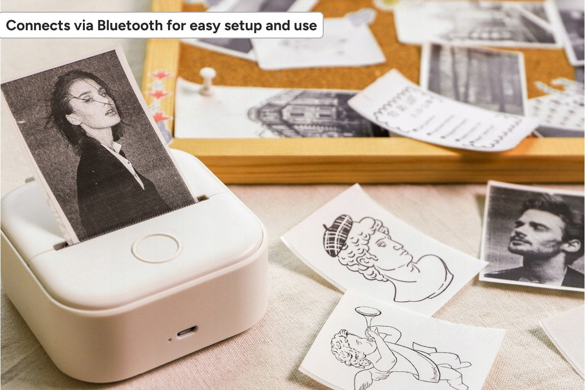Kogan Mini Inkless Printer and Sticker Maker - White - SuperSaverAU - view 8