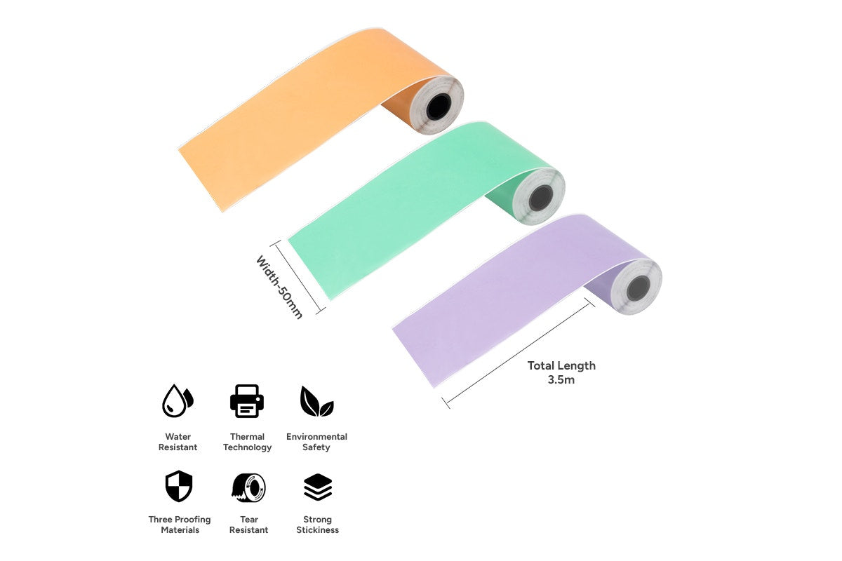 Kogan Mini Inkless Printer Thermal Adhesive Papers - Multicoloured - 3 Pack - SuperSaverAU - view 3