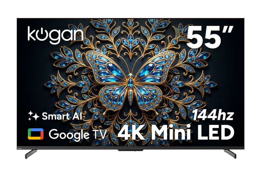 Kogan 55" Mini-LED QLED 4K 144Hz Smart AI Google TV - MQ9Z