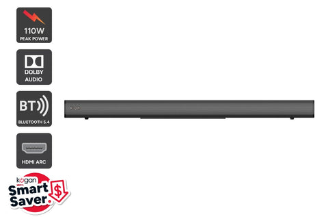 Kogan 2.1 Channel 110W Dolby Soundbar with Built-in Subwoofer (Black)