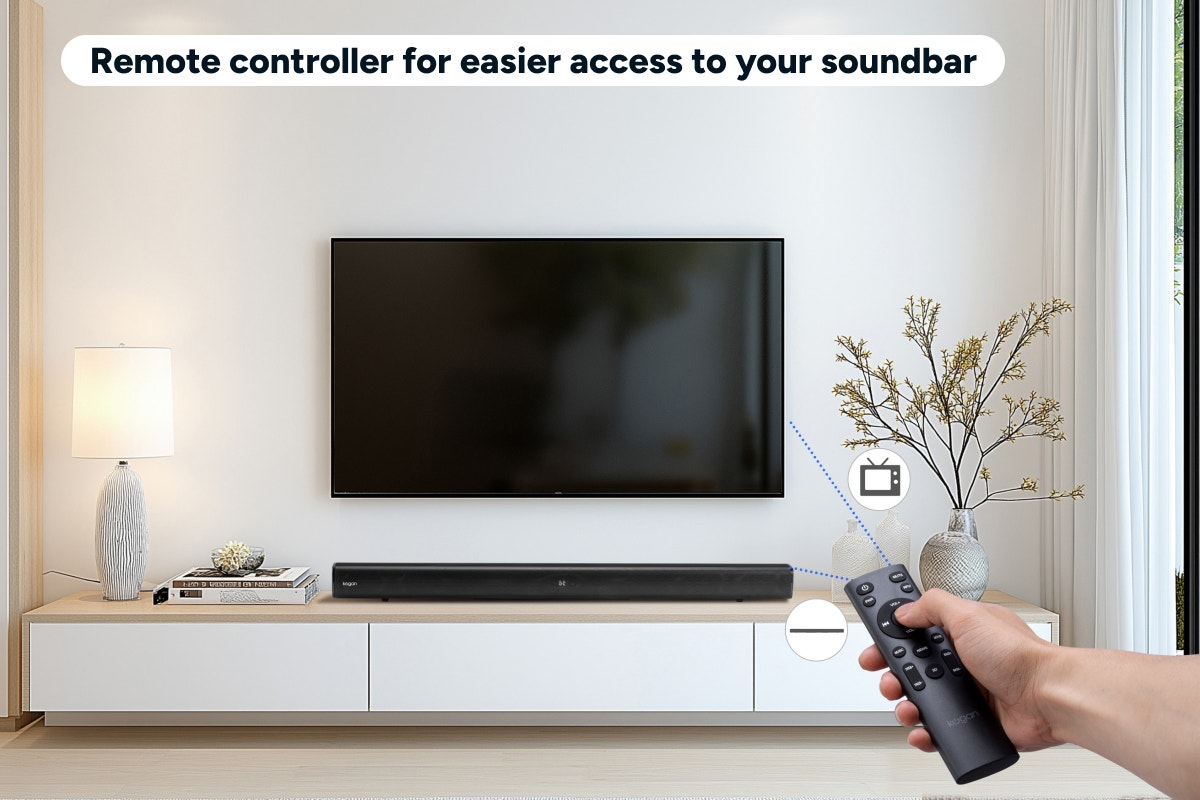 Kogan 2.1 Channel 110W Dolby Soundbar with Built-in Subwoofer (Black)