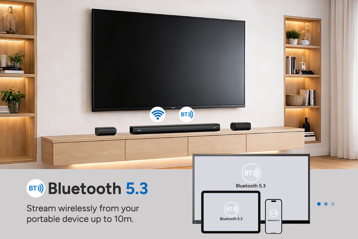 Kogan 7.1.4 Channel Dolby Atmos Soundbar with Detachable Surround Speakers