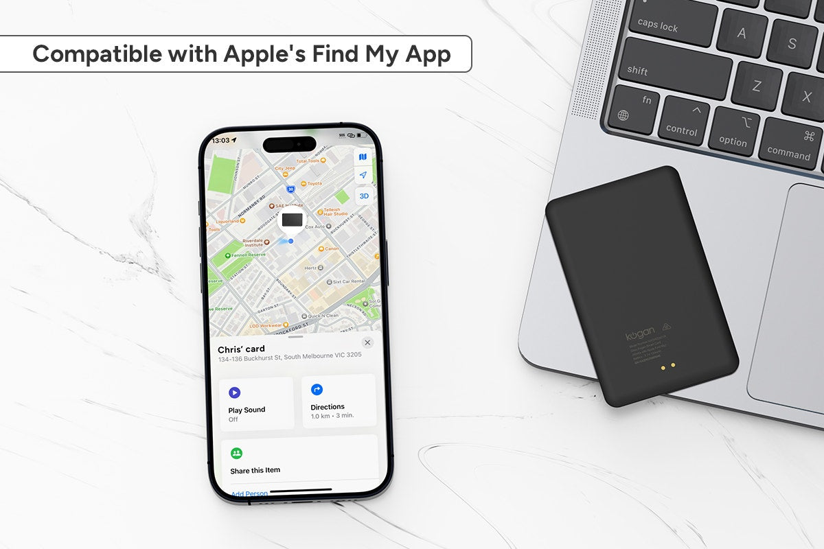 Kogan Smart Tag Rechargeable Wallet Tracker Card for Apple Find My - SuperSaverAU - view 3