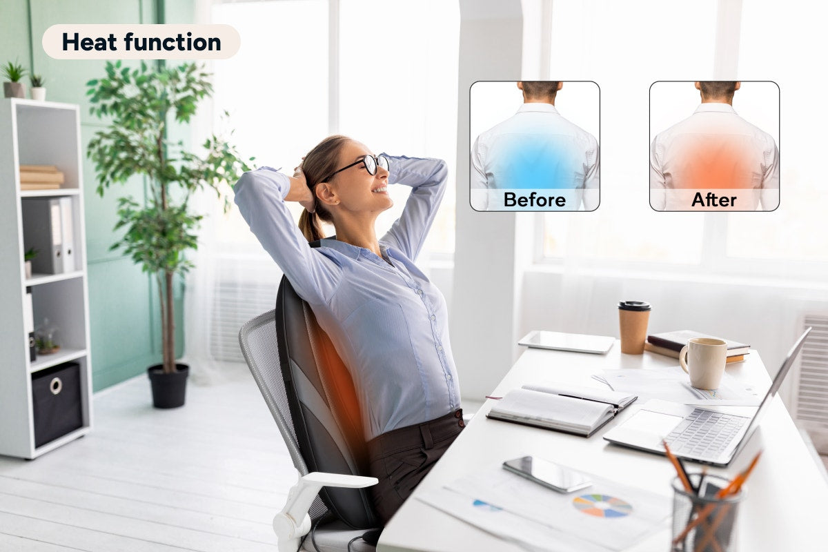 Kogan Heated Shiatsu Back Massager Cushion