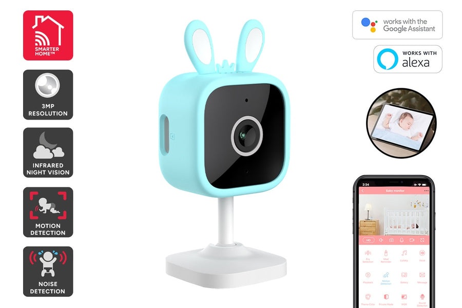 Kogan SmarterHome™ 3MP Smart Baby Monitor Security Camera