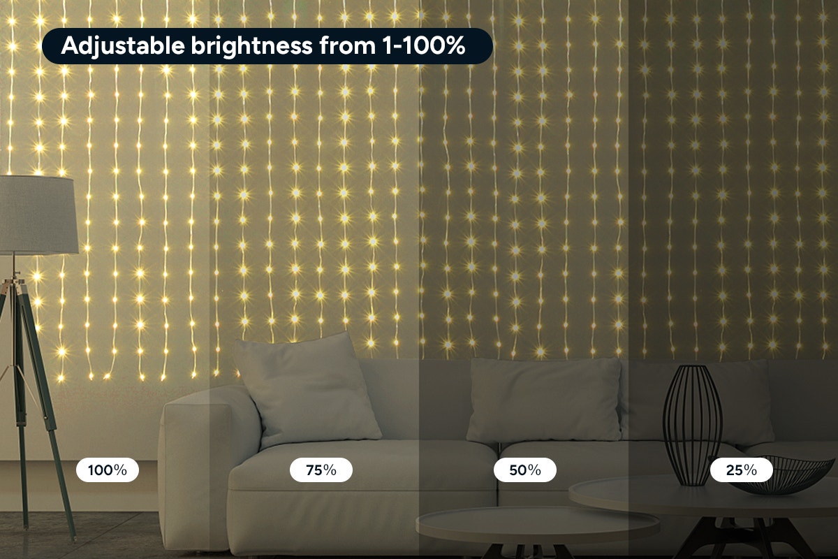 Kogan SmarterHome™ 540 LED RGBIC Curtain Light