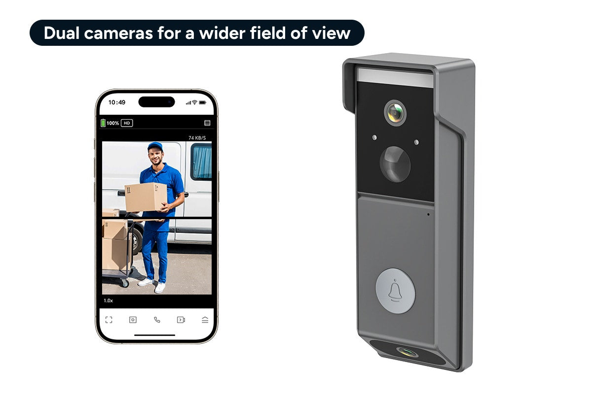 Kogan SmarterHome™ Security Dual Camera Video Doorbell 4