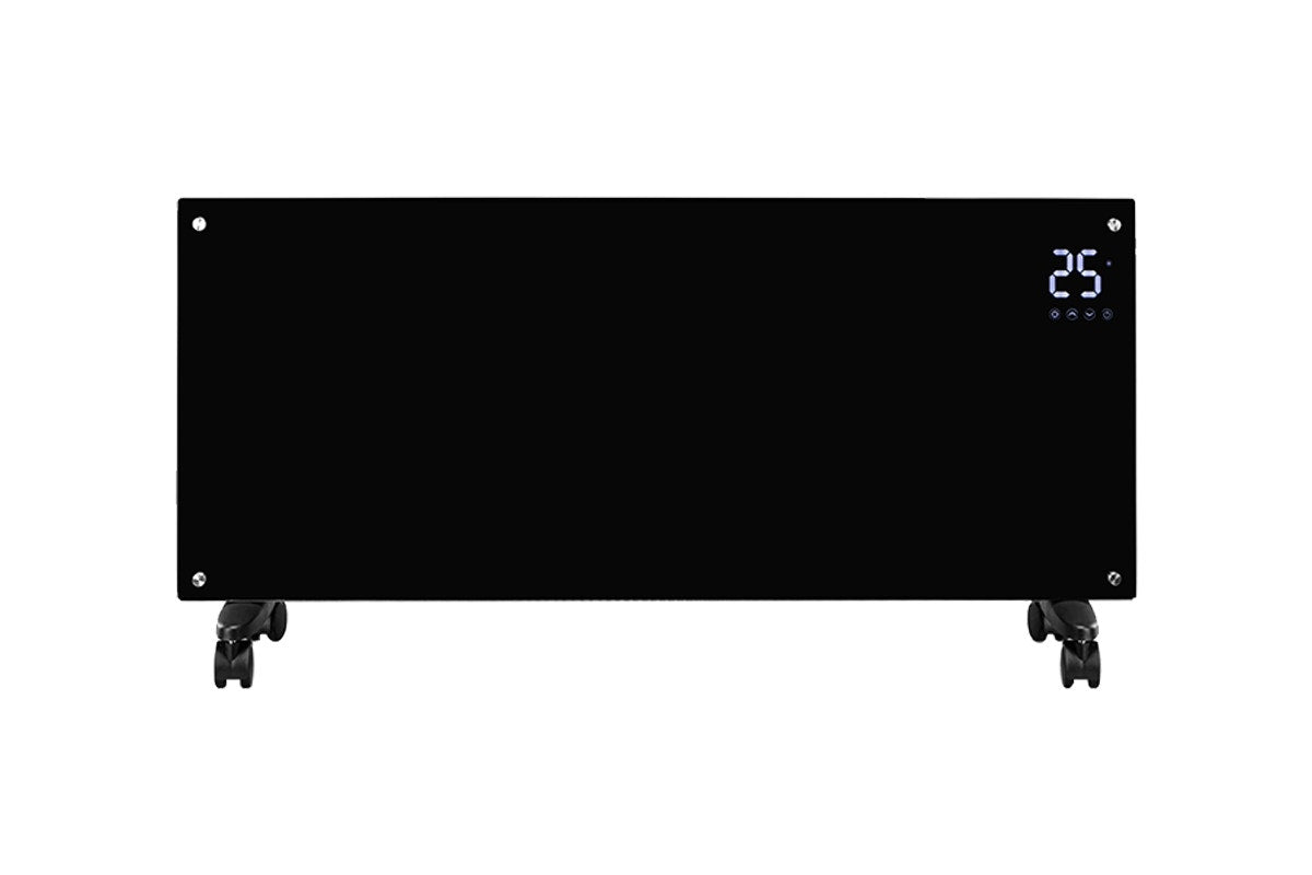 Kogan SmarterHome™ 2400W Premium Glass Panel Heater (Black)