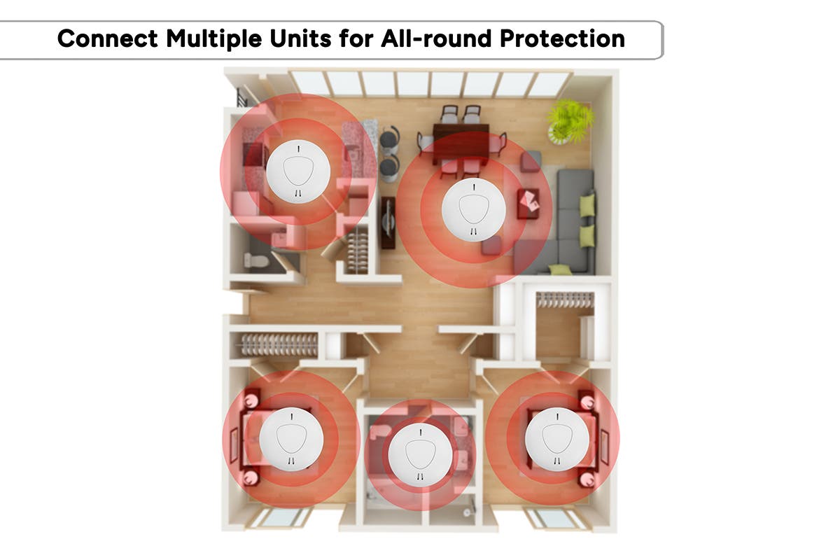 Kogan SmarterHomeâ„¢ Interconnected Smoke Alarm Add-On