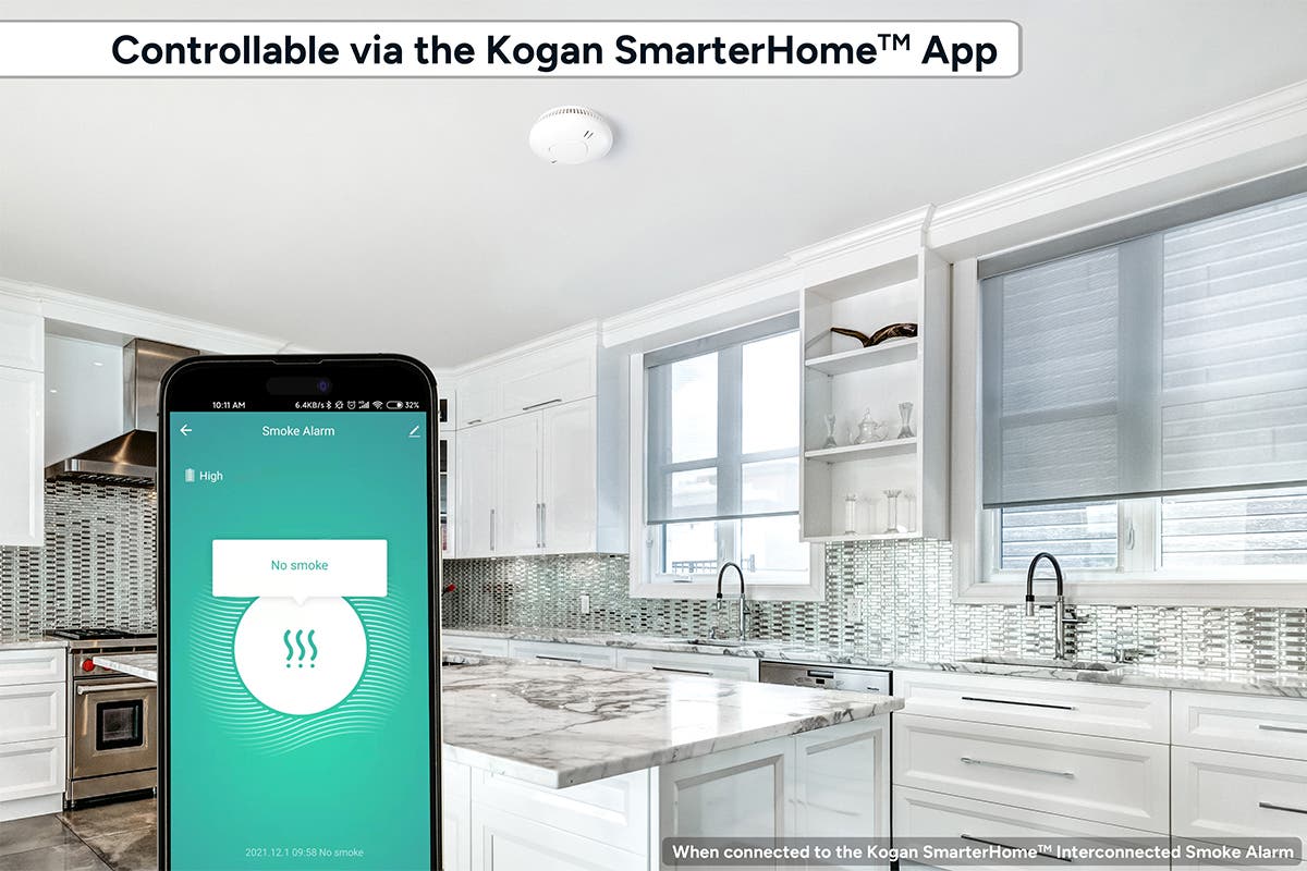 Kogan SmarterHomeâ„¢ Interconnected Smoke Alarm Add-On