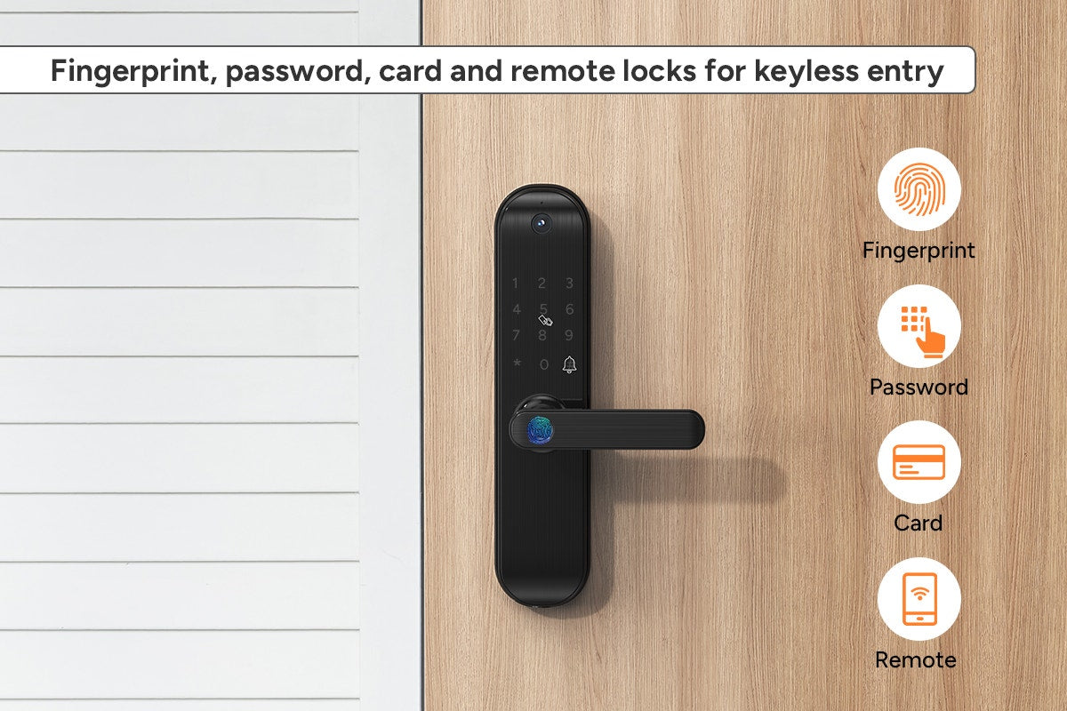 Premium SmarterHome Wi-Fi Fingerprint Video Smart Lock with Monitor - SuperSaverAU - view 4