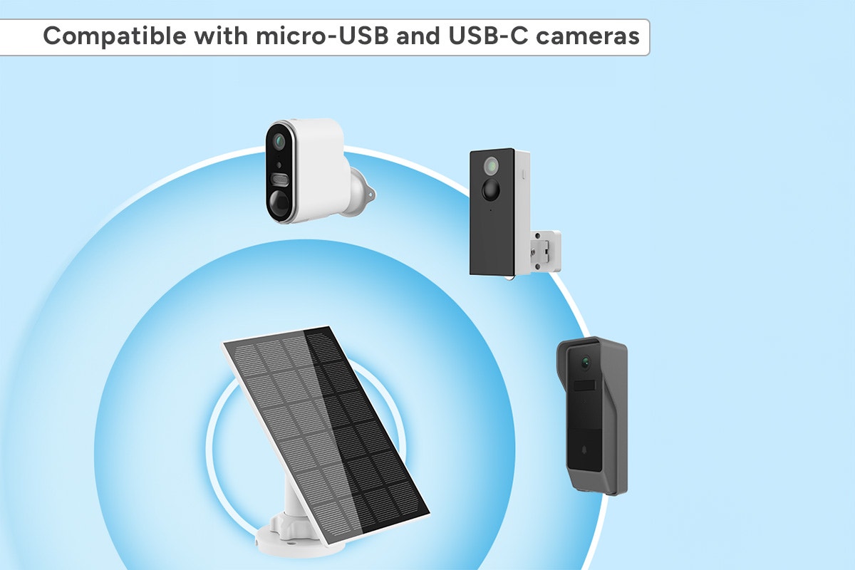 Kogan SmarterHome™ 3W Solar Panel for Battery Powered Wireless Security Smart Camera