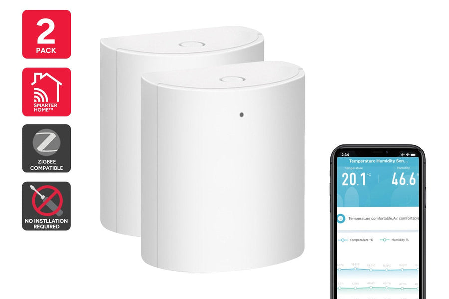 Kogan SmarterHome™ Zigbee Temperature and Humidity Sensor (2 Pack)