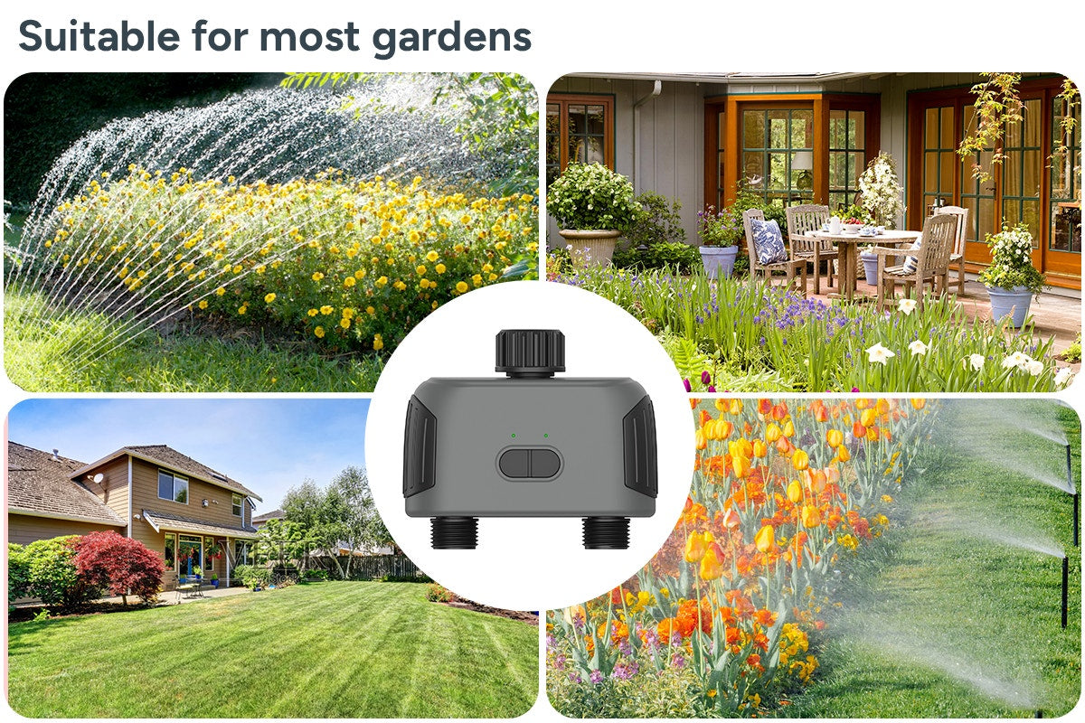 Kogan SmarterHome™ Bluetooth Garden Irrigation Water Timer with Dual Outlets