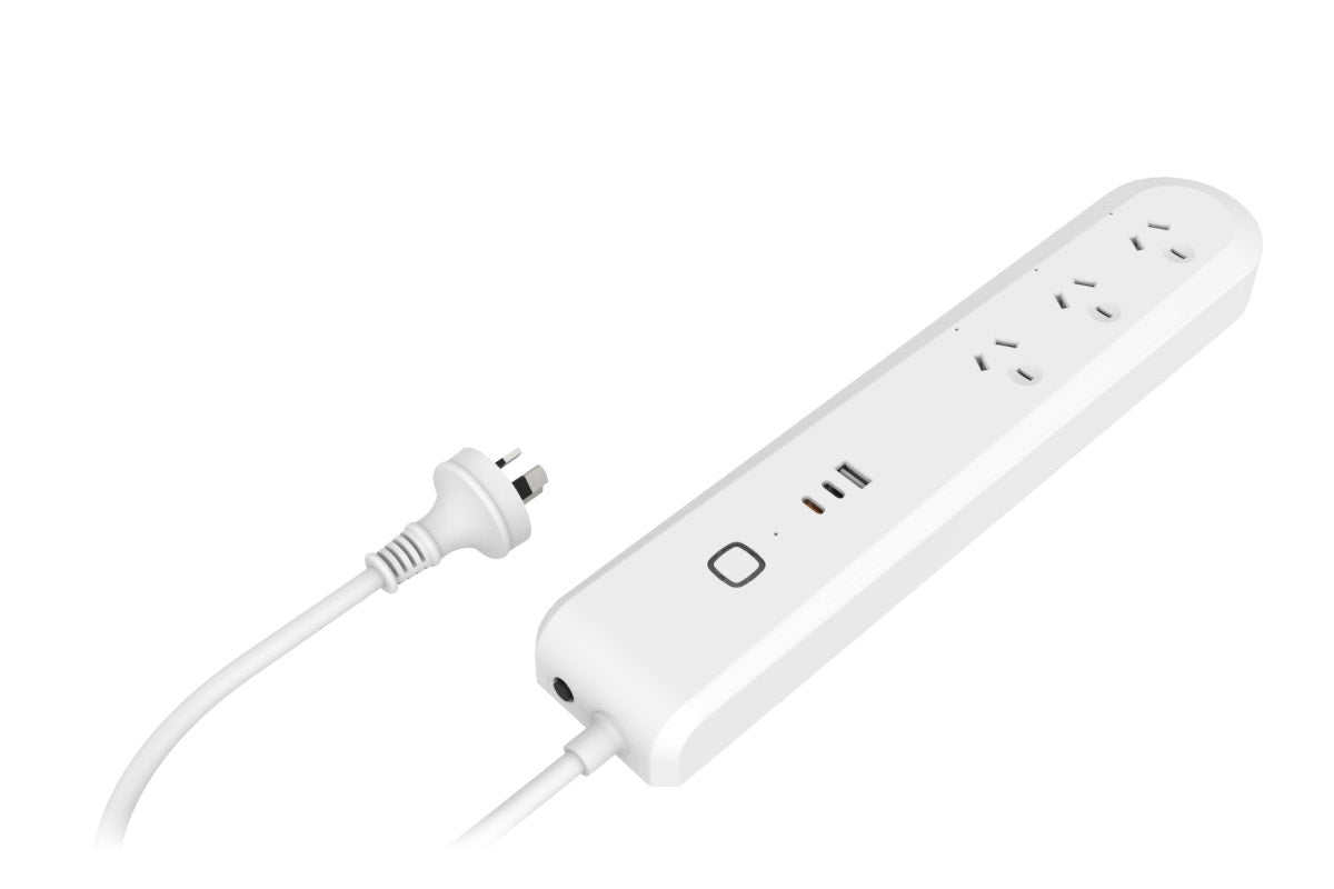 Kogan SmarterHome™ 30W PD Smart Power Board with Energy Metre (3 Outlets & 2 USB-C Ports)
