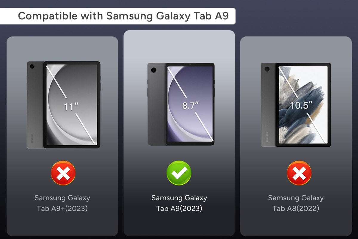 Galaxy Tab A9 Protective Folio Case (Navy)