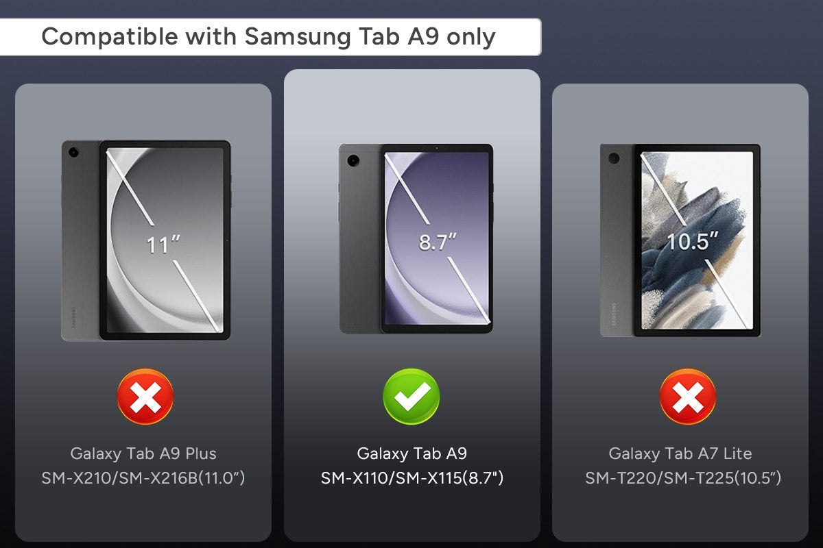 Tempered Glass Screen Protector For Samsung Galaxy Tab A9 - 2 Pack - SuperSaverAU - view 3