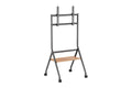 Kogan Studio TV Cart with Shelf for 37" - 86" TVs (Matte Black & Walnut)