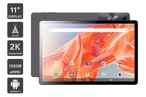 Kogan Explore Tab 3 Plus 11" 2K Android Tablet (6GB, 128GB, Wi-Fi + 4G)