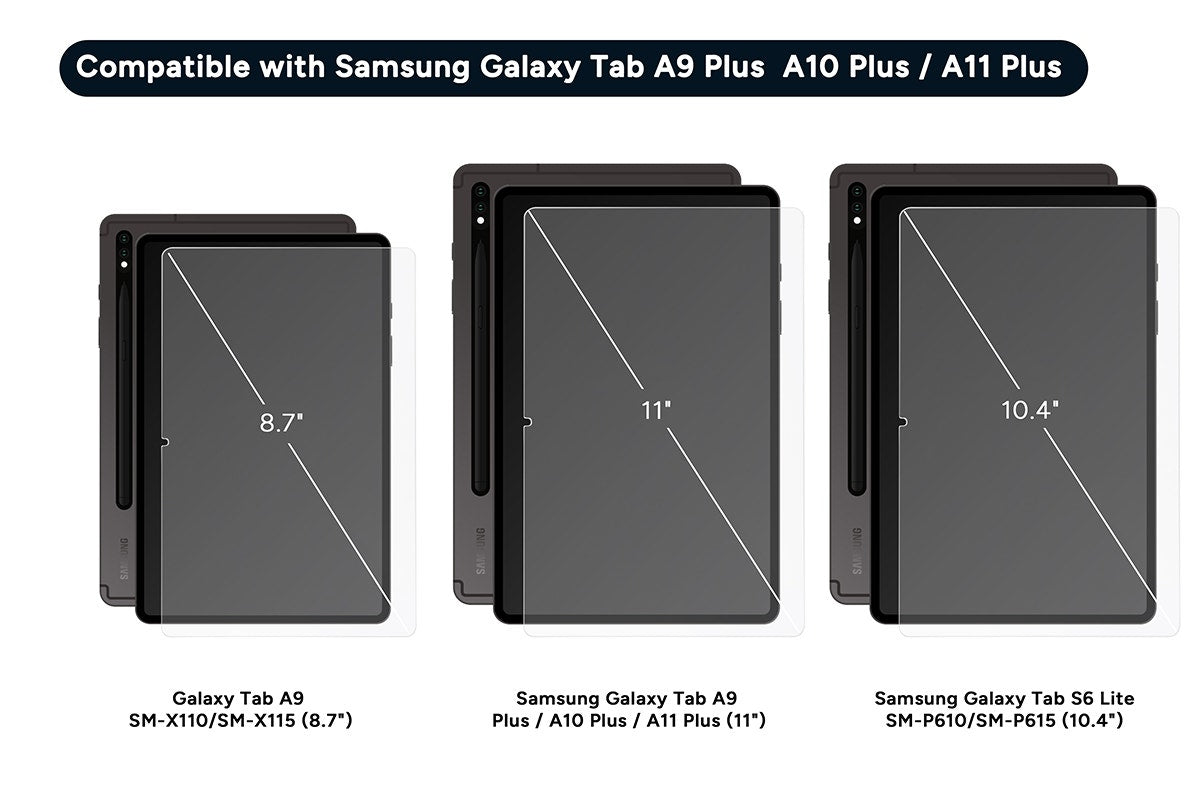 Kogan Glass Screen Protector for Samsung Galaxy Tab A9 Plus/A10 Plus/A11 Plus 11" (2 Pack)