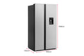 Kogan 631L Side by Side Fridge with Water Dispenser (Stainless Steel)