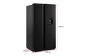 Kogan 631L Side by Side Fridge with Water Dispenser (Black Stainless Steel)