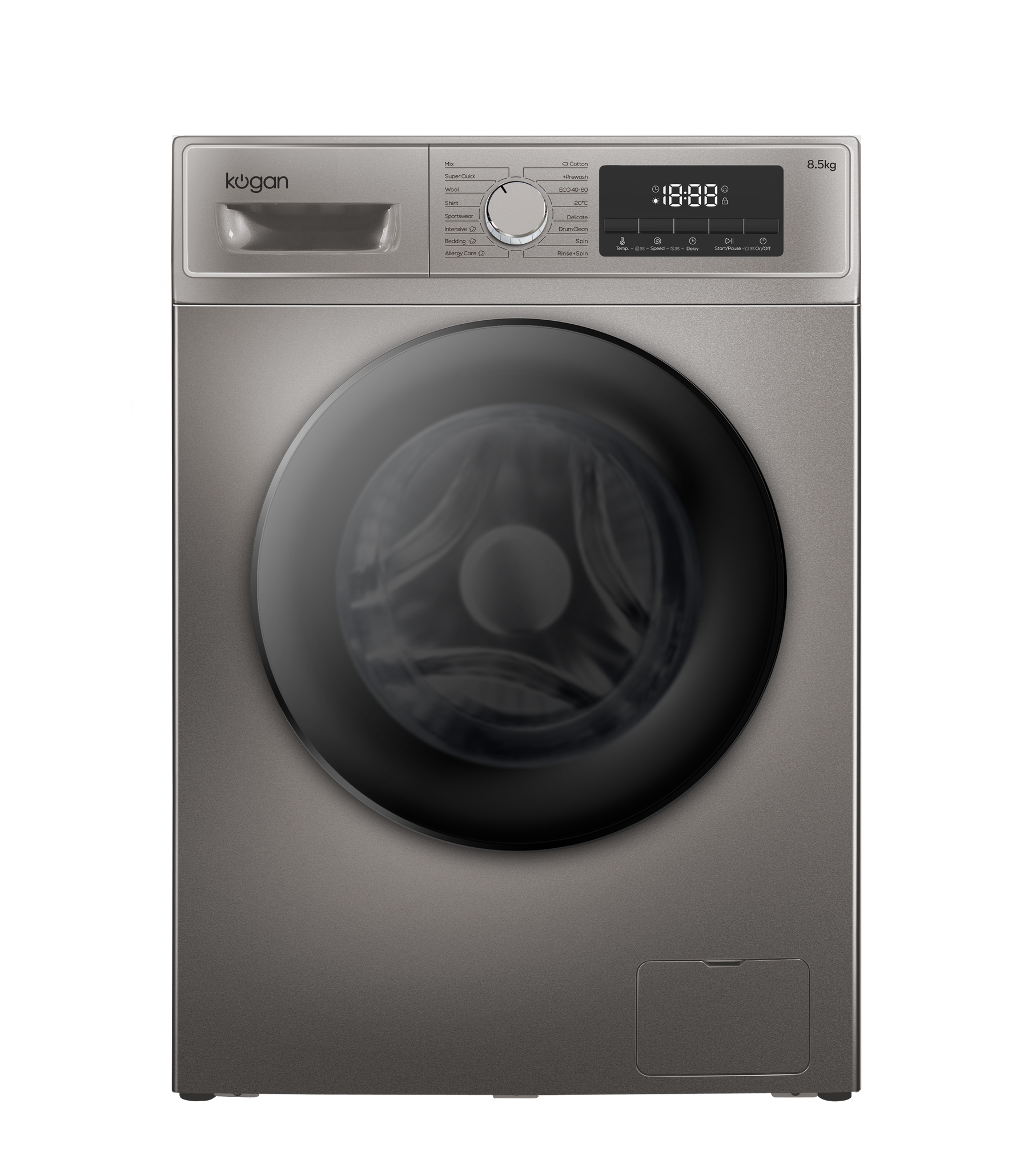 Kogan 8.5kg Front Load BLDC Inverter Washing Machine (Graphite)