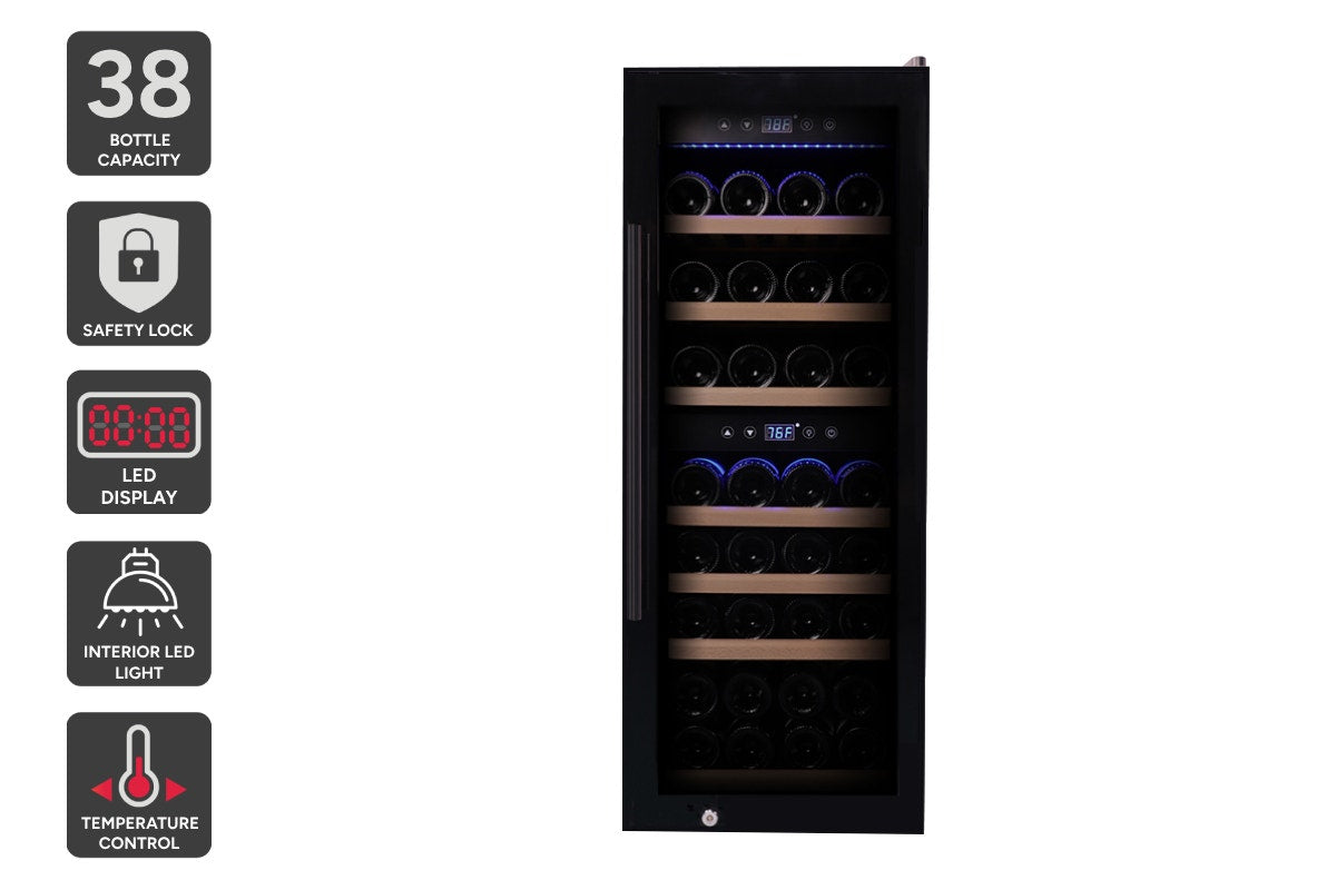 Kogan 38 Bottle Dual Zone Wine Fridge - SuperSaverAU - view 1