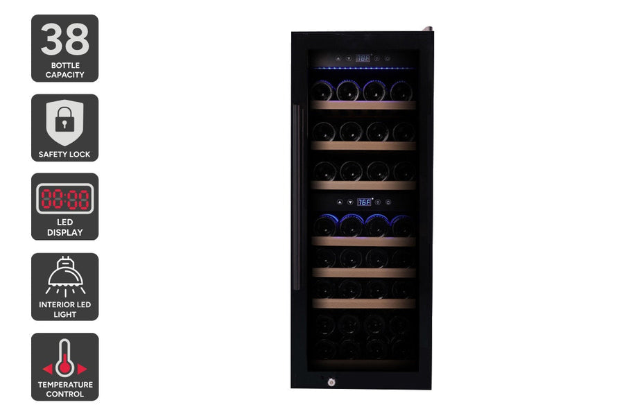 Kogan 38 Bottle Dual Zone Wine Fridge - SuperSaverAU - view 1