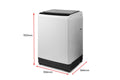 Kogan 8kg Top Load Washing Machine (Grey)