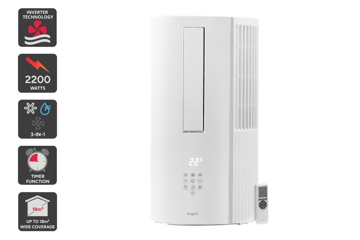 Kogan 2.2kW Inverter Vertical Window Air Conditioner - SuperSaverAU - view 1