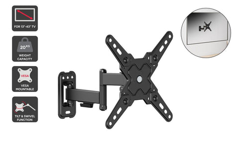 Kogan Tilt Extendable Full Motion Wall Mount for 13" - 43" TVs