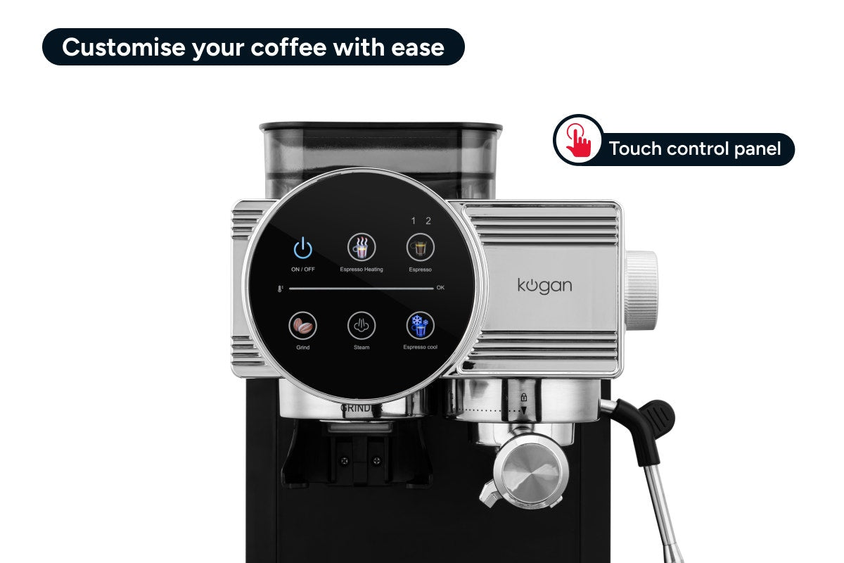 Kogan Espresso Touch Coffee Machine with Grinder