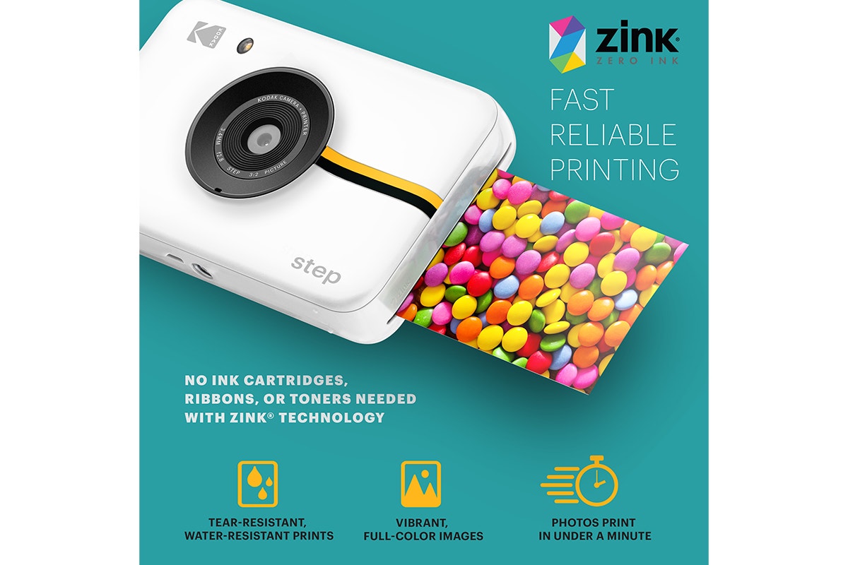 Kodak Step Instant Digital Camera and Photo Paper (White, 10 Sheets)