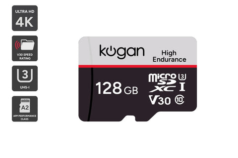 Kogan High Endurance 128GB SDXC A2 V30 Micro SD Card