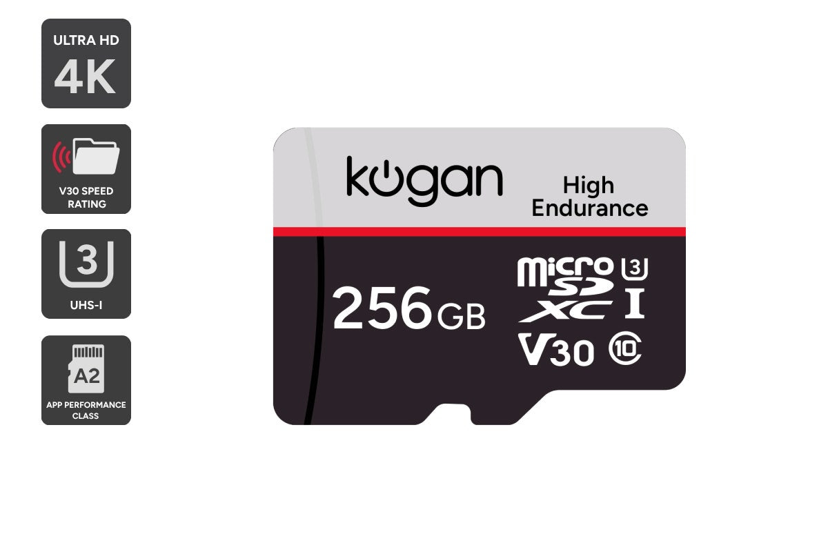 Kogan High Endurance 256GB SDXC A2 V30 Micro SD Card