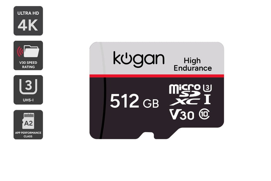 Kogan High Endurance 512GB SDXC A2 V30 Micro SD Card