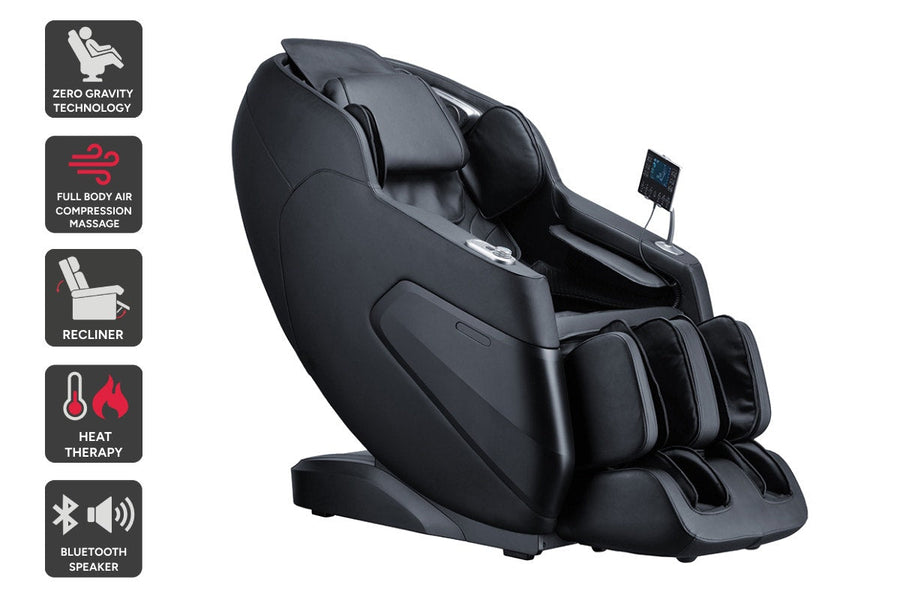 Kogan S63 Pro Zero-Gravity SL-Track Heated Shiatsu Massage Recliner Chair - Charcoal - SuperSaverAU - view 1