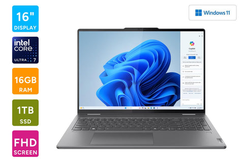 Lenovo Yoga 7i 16" WUXGA Core Ultra 7 Copilot Touchscreen 2-in-1 Laptop (16GB, 1TB)
